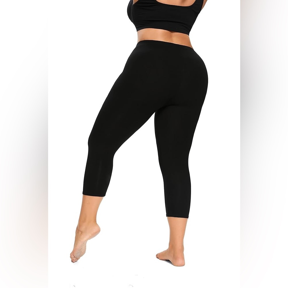 FILA Women’s Charcoal Leggings 3/4 length Mesh Bottom Detail Plus Size XL EUC